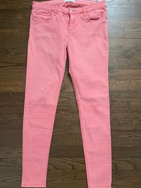 Mango Coral Pink Skinny Jeans